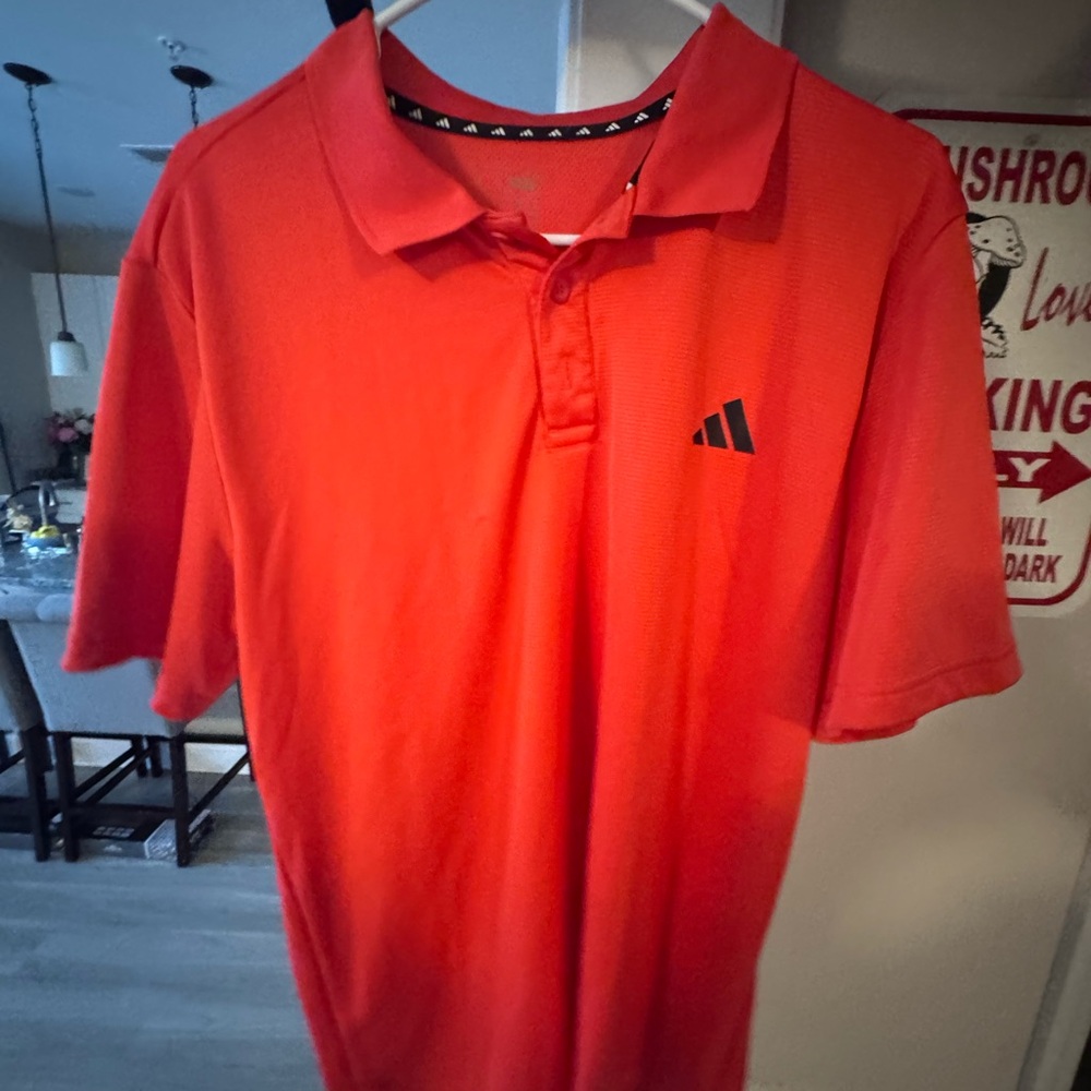 Adidas Red Performance Polo Shirt